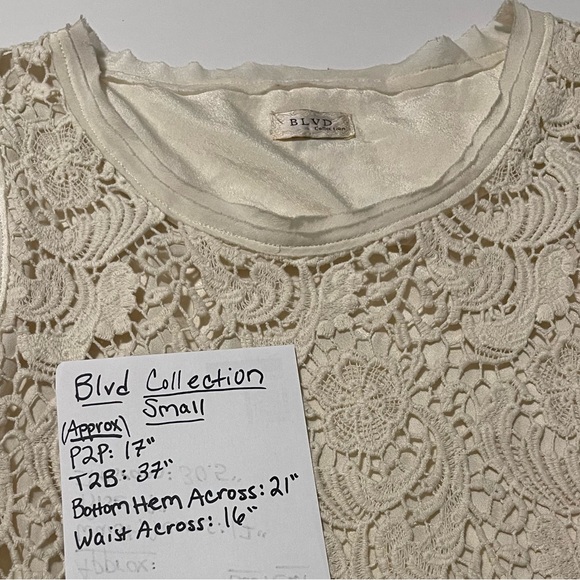BLVD Lace and Linen Dress - Size Small - Picture 2 of 13